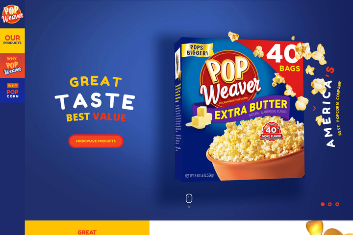 Pop Weaver website preview